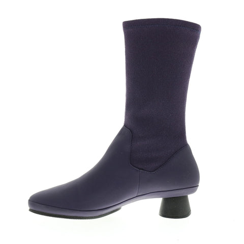 Camper Alright K400217-007 Womens Purple Leather Slip On Dress Boots