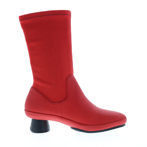 Camper Alright K400217-008 Womens Red Leather Slip On Dress Boots