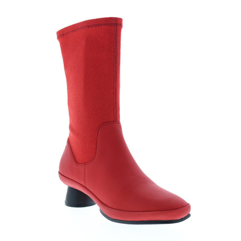 Camper Alright K400217-008 Womens Red Leather Slip On Dress Boots