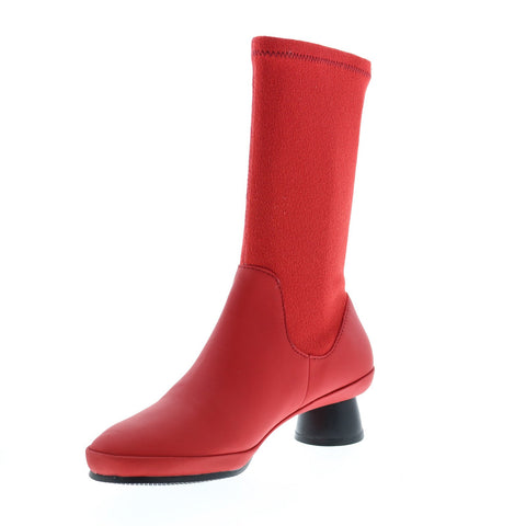 Camper Alright K400217-008 Womens Red Leather Slip On Dress Boots