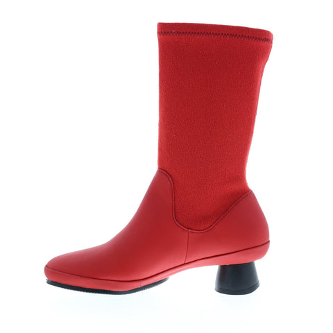 Camper Alright K400217-008 Womens Red Leather Slip On Dress Boots