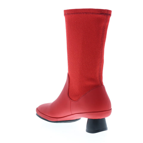 Camper Alright K400217-008 Womens Red Leather Slip On Dress Boots
