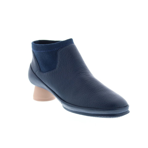 Camper Alright K400218-011 Womens Blue Leather Slip On Dress Boots