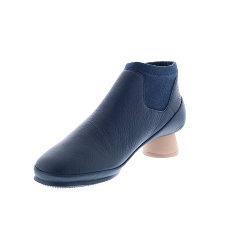 Camper Alright K400218-011 Womens Blue Leather Slip On Dress Boots