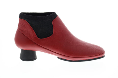 Camper Alright K400218-018 Womens Red Leather Slip On Dress Boots