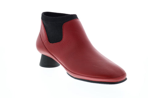 Camper Alright K400218-018 Womens Red Leather Slip On Dress Boots