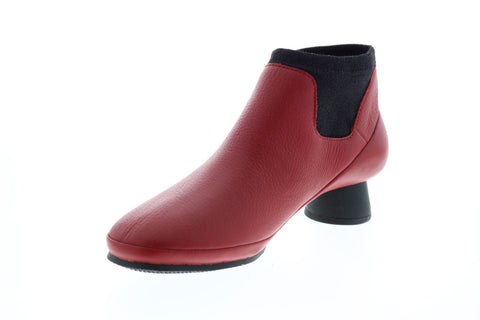 Camper Alright K400218-018 Womens Red Leather Slip On Dress Boots