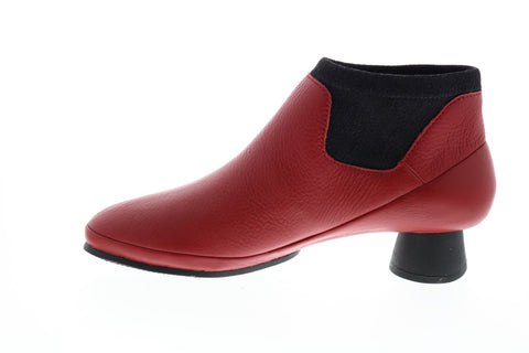 Camper Alright K400218-018 Womens Red Leather Slip On Dress Boots