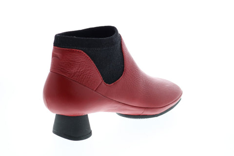 Camper Alright K400218-018 Womens Red Leather Slip On Dress Boots