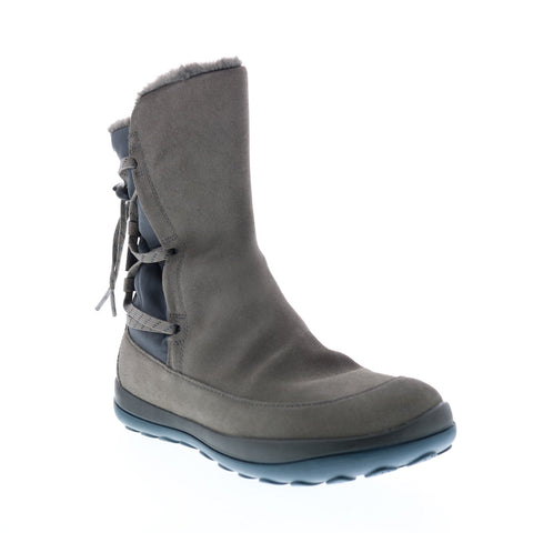 Camper Peu Pista K400298-002 Womens Gray Suede Slip On Mid Calf Boots