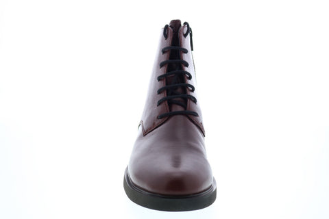 Camper Iman K400300-004 Womens Red Leather Lace Up Casual Dress Boots