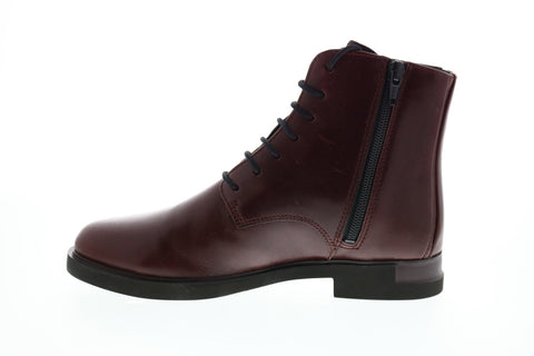 Camper Iman K400300-004 Womens Red Leather Lace Up Casual Dress Boots