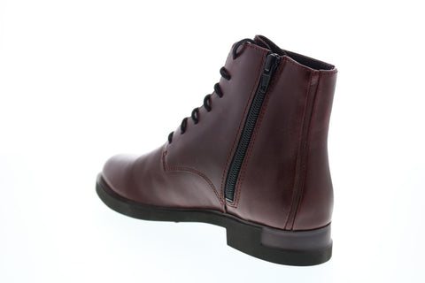 Camper Iman K400300-004 Womens Red Leather Lace Up Casual Dress Boots