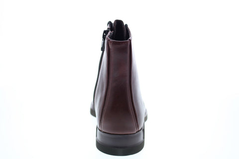Camper Iman K400300-004 Womens Red Leather Lace Up Casual Dress Boots