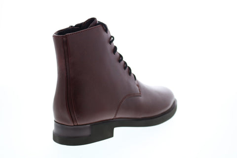 Camper Iman K400300-004 Womens Red Leather Lace Up Casual Dress Boots