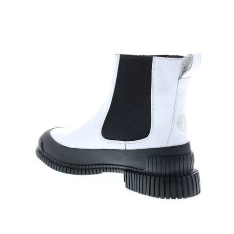 Camper Pix K400304-005 Womens White Leather Slip On Chelsea Boots