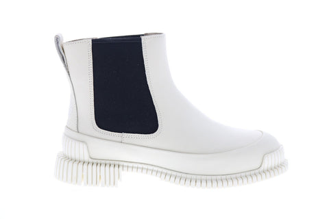 Camper Pix K400304-009 Womens Beige Leather Slip On Chelsea Boots
