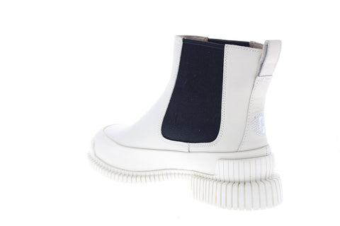 Camper Pix K400304-009 Womens Beige Leather Slip On Chelsea Boots