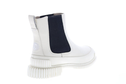 Camper Pix K400304-009 Womens Beige Leather Slip On Chelsea Boots
