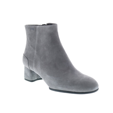 Camper Katie K400311-004 Womens Gray Nubuck Zipper Heels Pumps Shoes