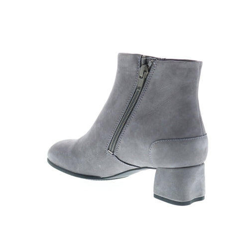Camper Katie K400311-004 Womens Gray Nubuck Zipper Heels Pumps Shoes