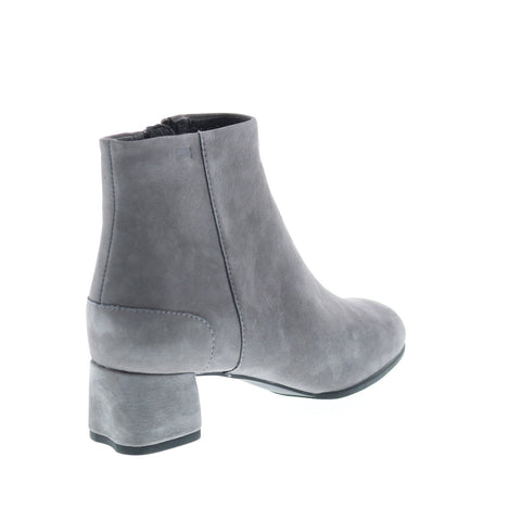 Camper Katie K400311-004 Womens Gray Nubuck Zipper Heels Pumps Shoes
