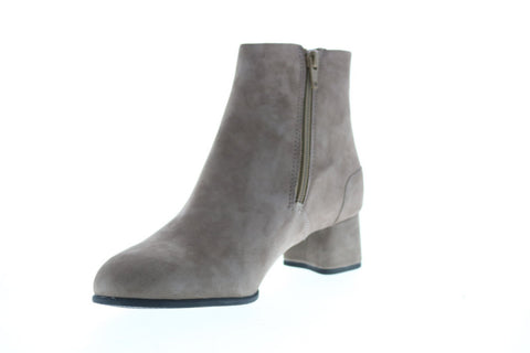 Camper Katie K400311-009 Womens Gray Suede Zipper Heels Pumps Shoes