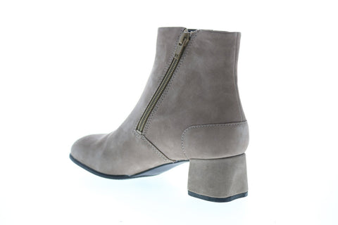 Camper Katie K400311-009 Womens Gray Suede Zipper Heels Pumps Shoes