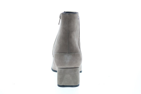 Camper Katie K400311-009 Womens Gray Suede Zipper Heels Pumps Shoes
