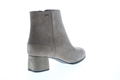 Camper Katie K400311-009 Womens Gray Suede Zipper Heels Pumps Shoes