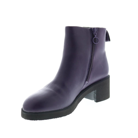 Camper Wonder K400321-004 Womens Purple Leather Zipper Heels Pumps Shoes