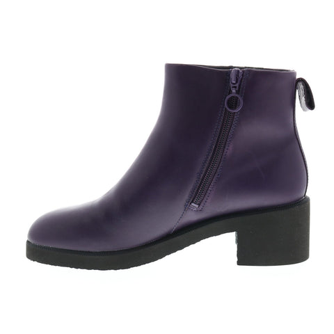 Camper Wonder K400321-004 Womens Purple Leather Zipper Heels Pumps Shoes