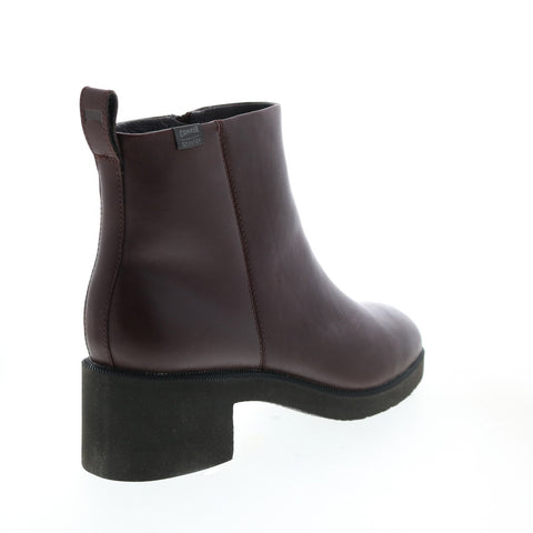 Camper Wonder K400321-005 Womens Burgundy Leather Zipper Ankle & Booties Boots