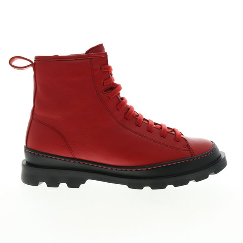 Camper Brutus K400325-005 Womens Red Leather Zipper Casual Dress Boots