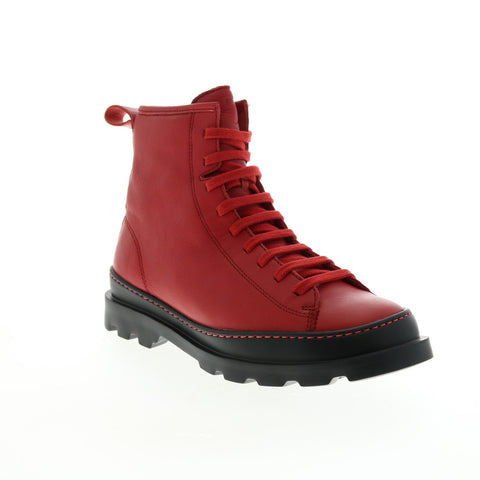Camper Brutus K400325-005 Womens Red Leather Zipper Casual Dress Boots