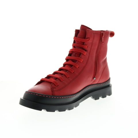 Camper Brutus K400325-005 Womens Red Leather Zipper Casual Dress Boots