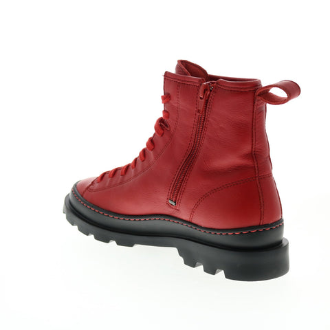Camper Brutus K400325-005 Womens Red Leather Zipper Casual Dress Boots