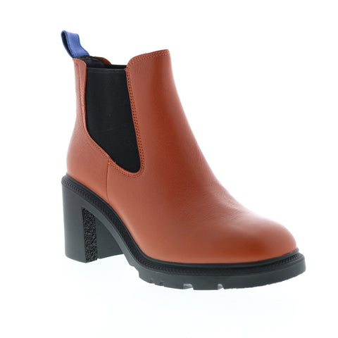 Camper Whitnee K400327-003 Womens Brown Leather Slip On Dress Boots