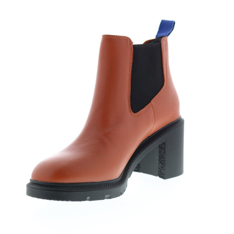 Camper Whitnee K400327-003 Womens Brown Leather Slip On Dress Boots
