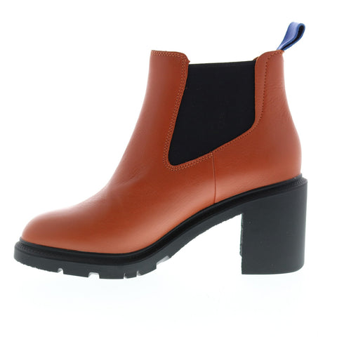 Camper Whitnee K400327-003 Womens Brown Leather Slip On Dress Boots