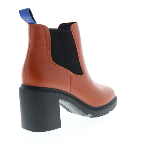 Camper Whitnee K400327-003 Womens Brown Leather Slip On Dress Boots