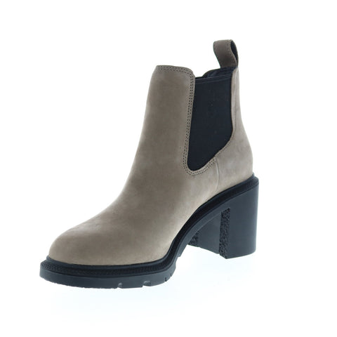 Camper Whitnee K400327-005 Womens Gray Nubuck Slip On Chelsea Boots