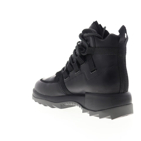 Camper Helix K400337-001 Womens Black Leather Lace Up Casual Dress Boots Shoes