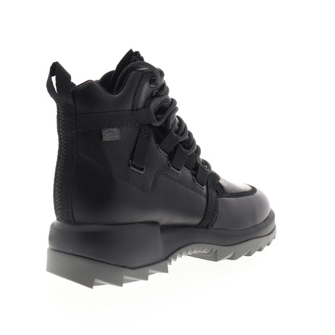 Camper Helix K400337-001 Womens Black Leather Lace Up Casual Dress Boots Shoes