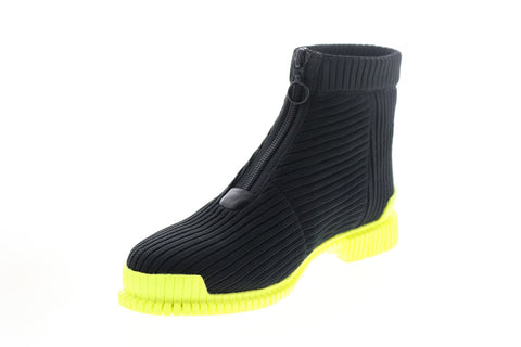 Camper Pix K400356-003 Womens Black Yellow Canvas Zipper Chelsea Boots