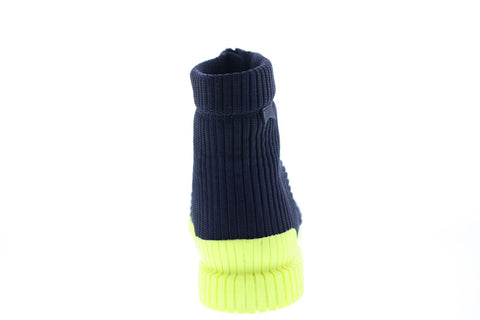 Camper Pix K400356-003 Womens Black Yellow Canvas Zipper Chelsea Boots