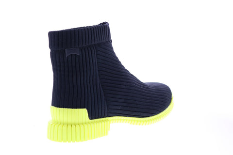 Camper Pix K400356-003 Womens Black Yellow Canvas Zipper Chelsea Boots