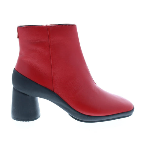 Camper Upright K400371-003 Womens Red Leather Zipper Heels Pumps Shoes
