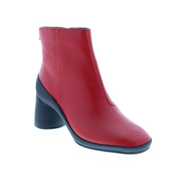 Camper Upright K400371-003 Womens Red Leather Zipper Heels Pumps Shoes