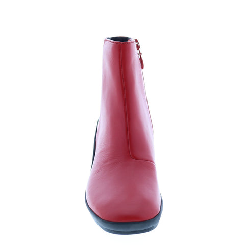 Camper Upright K400371-003 Womens Red Leather Zipper Heels Pumps Shoes
